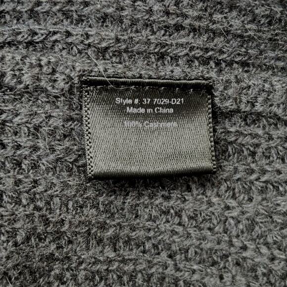 Jenni Kayne 100% Cashmere Fisherman Sweater Jumper Size M Dark Gray - Picture 8 of 8